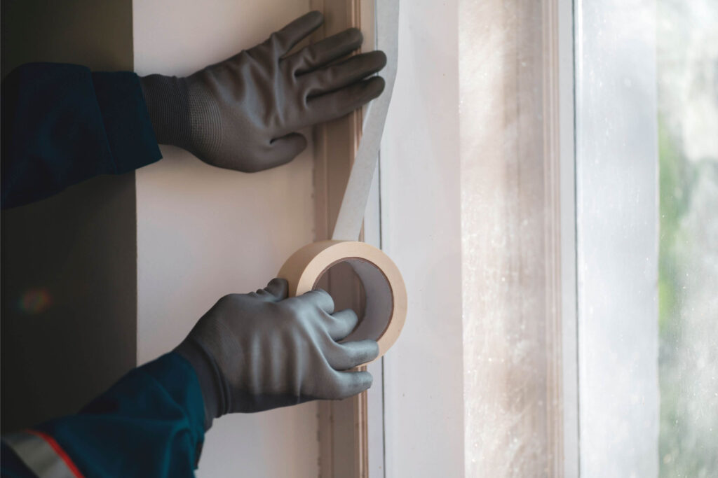 przygotowanie do malowania ramy okiennej